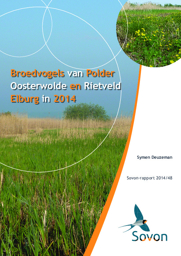 Omslag Broedvogels van Polder Oosterwolde en Rietveld Elburg in 2014