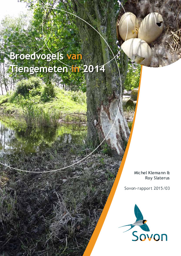 Omslag Broedvogels van Tiengemeten in 2014