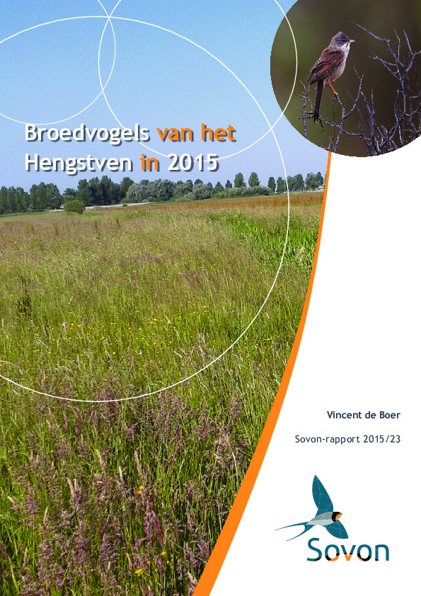 Omslag Broedvogels van het Hengstven in 2015