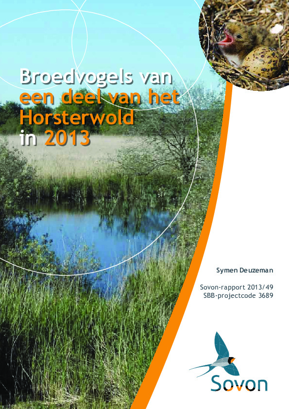 Omslag Broedvogels van een deel van het Horsterwold in 2013