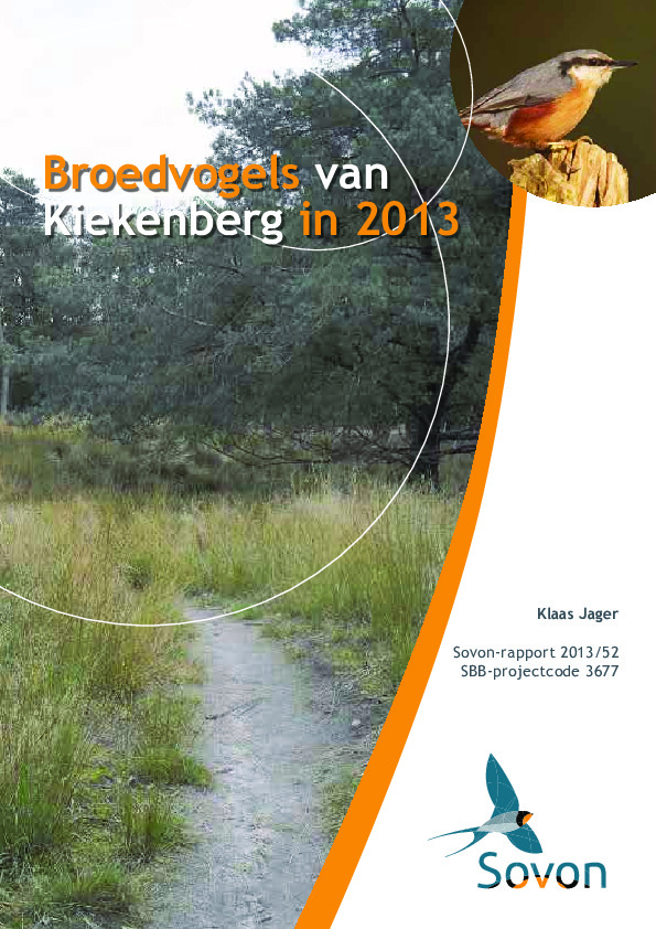 Omslag Broedvogels van Kiekenberg in 2013