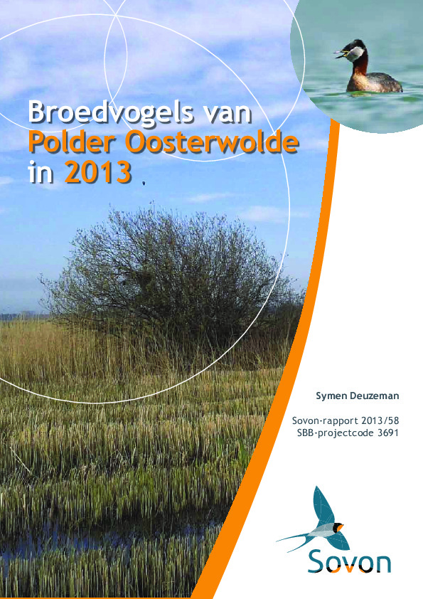 Omslag Broedvogels van Polder Oosterwolde in 2013