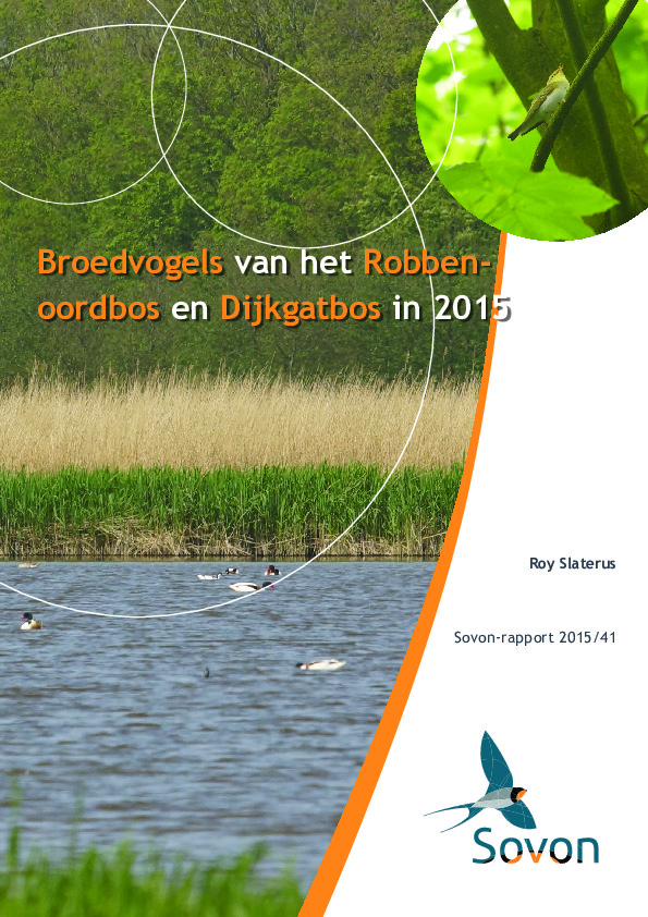 Omslag Broedvogels van Het Robbenoordbos en Dijkgatsbos in 2015