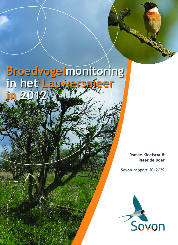 Omslag Broedvogelmonitoring in het Lauwersmeer in 2012