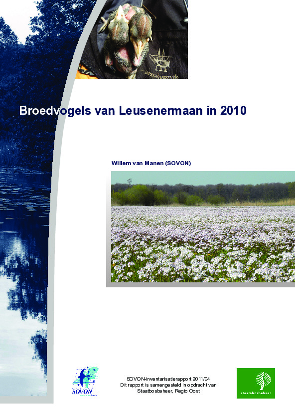 Omslag Broedvogels van Leusenermaan in 2010