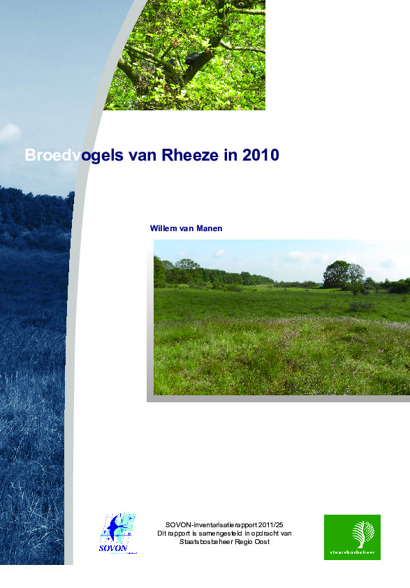 Omslag Broedvogels van Rheeze in 2010