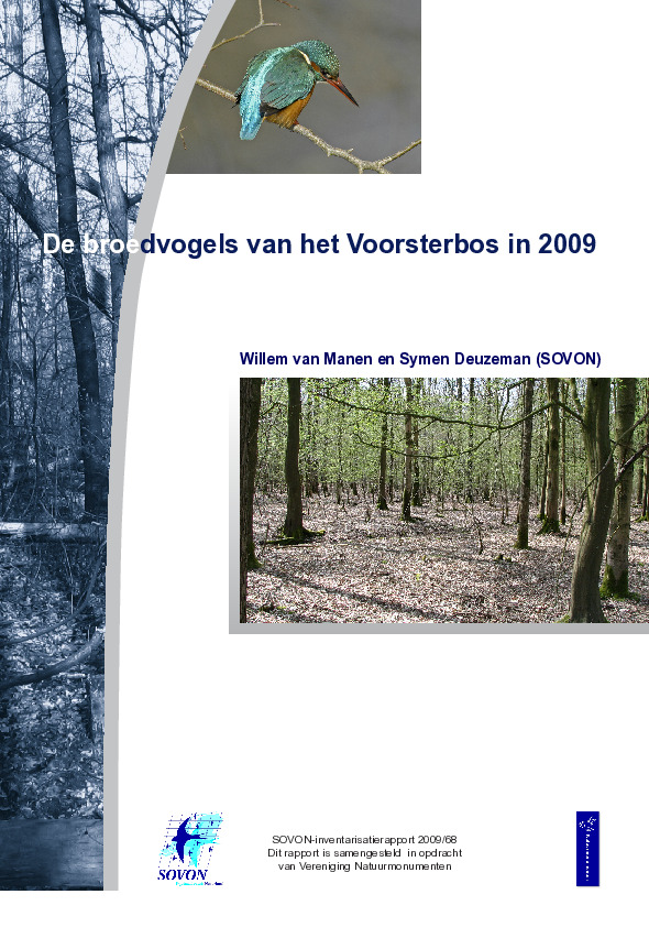 Omslag De broedvogels van het Voorsterbos in 2009