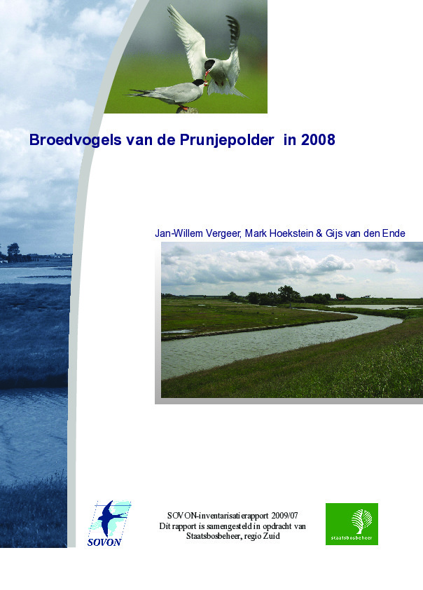 Omslag Broedvogels van de Prunje in 2008