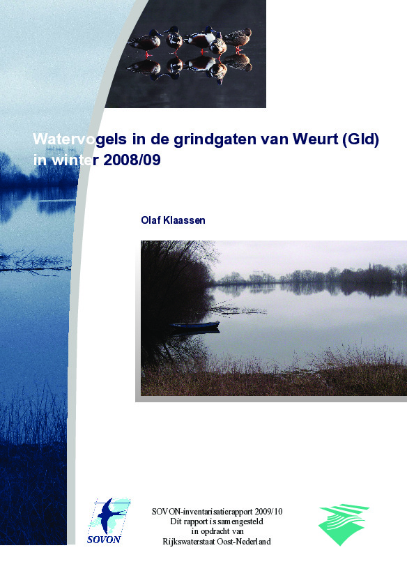 Omslag Watervogels in de grindgaten bij Weurt (Gld) in winter 2008/09