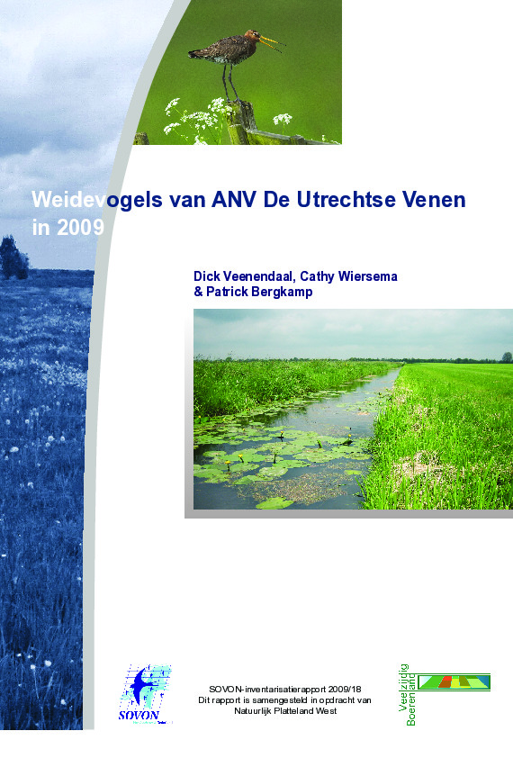 Omslag Weidevogels van ANV de Utrechtse Venen in 2009