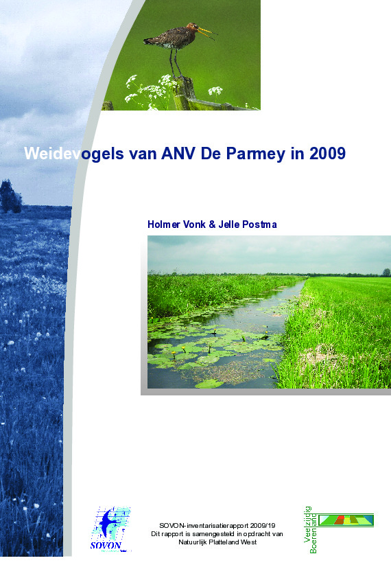 Omslag Weidevogels van ANV De Parmey in 2009