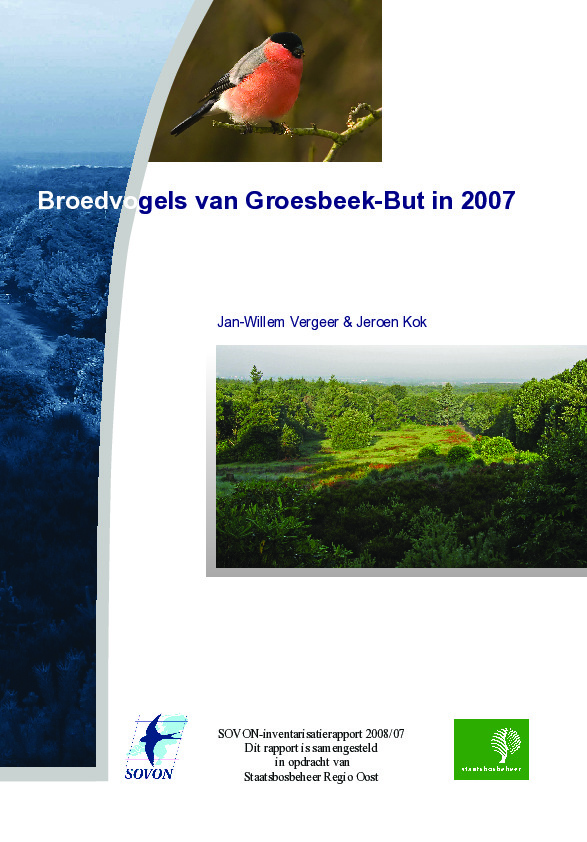 Omslag Broedvogels van Groesbeek-But in 2007