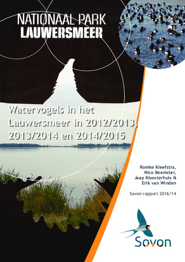 Omslag Watervogels in het Lauwersmeer 2012/13-2014/15