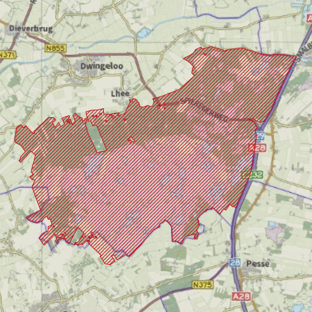 Begrenzing Natura 2000-gebied Dwingelderveld