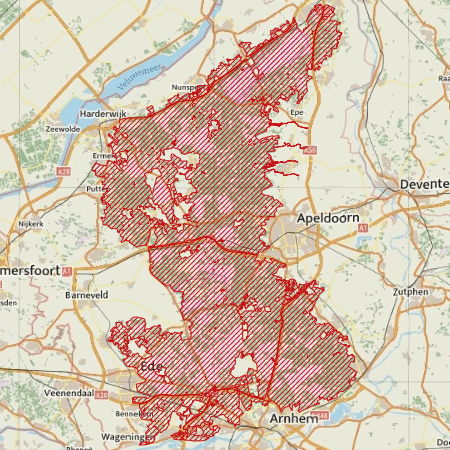 Begrenzing Natura 2000-gebied Veluwe