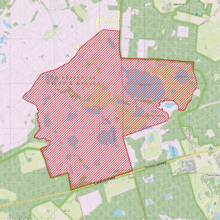 Begrenzing Natura 2000-gebied Strabrechtse Heide & Beuven