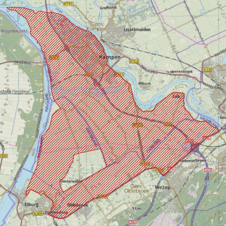 Begrenzing Overig - watervogelmonitoringgebied Kamperveen en Polder Oosterwolde