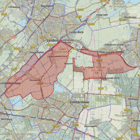 Begrenzing Overig - watervogelmonitoringgebied Polders Zoetermeer-Alphen aan de Rijn